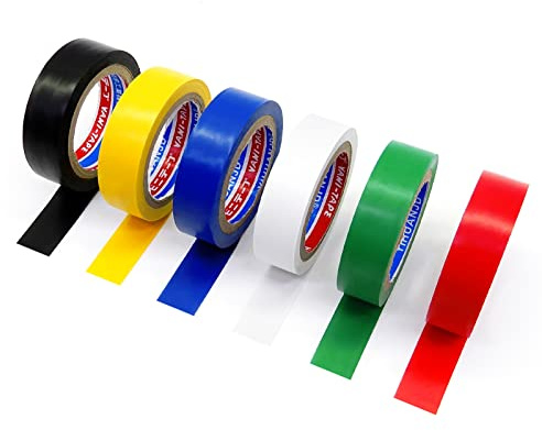 ALBOYI - Cinta aislante aislante aislante impermeable de PVC, 17 mm x 9 m, cinta eléctrica adhesiva para reparar cables rotos, enmascarar y proyectos de bricolaje