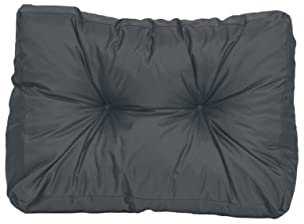 TexDeko® Garden Seitenkissen für Palettenkissen 60x40x20/10cm Anthrazit | In- & Outdoor, wasserabweisend, UV-beständig, zusätzlicher Vliesmantel, formstabile Palettenpolster, gesteppt, Gartenmöbel