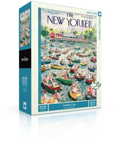 New York Puzzle Company Garrett Price New Yorker Gridlock Lake, 1500 Teile Puzzle für Erwachsene