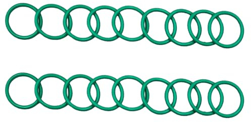 MACHSWON 50 Pcs Fluorine Rubber O-Rings Gasket Rubber Washer Round Sealing Ring 12mm OD 8mm ID 2mm Width FKM Gasket Rings Seal Grommets Green