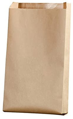 100 Stück Flachbeutel Kraftpapiertüten, Mini Geschenktüten Papier Kraft Umschlag Klein Kraftpapiertüten Mini Papiertüten Pralinen Kuchen Schmuck Samentüten Candy Tüten-braun-18x6x35cm