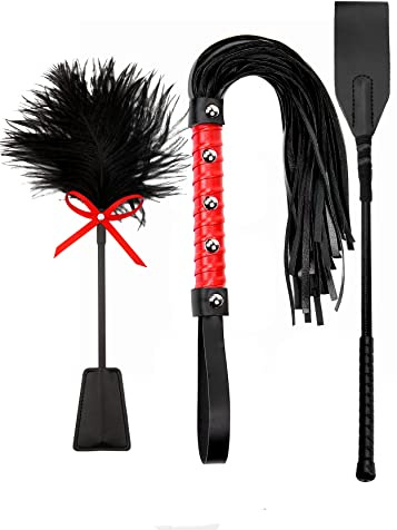 MALINERO Fetish Sex Toys BDSM Starter Kit Sex Whip for Spanking Adults Sets Feather Tickler for People