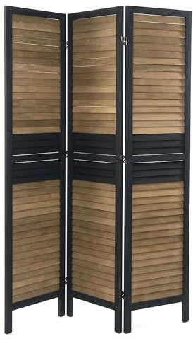 Nostalgischer RAUMTEILER Chalet | Holz, 170x120 cm | Vintage Paravent, 3-teilige Trennwand, spanische Wand, Raumtrenner, Holz Sichtschutz