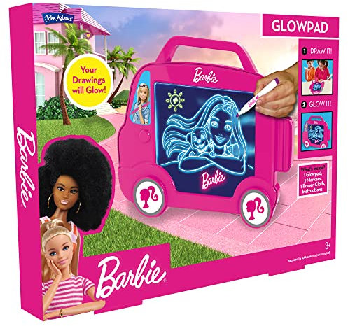John Adams | Barbie Camper Van GLOWPAD Age 3+: light up drawing tablet for endless creative fun anywhere! | Arts & Crafts | Ages 3+