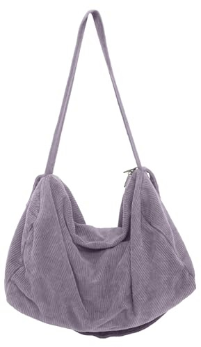 X SIM FITNESSX Unisex Cord Tasche Umhängetasche groß Schultertasche Damen Shopper Tasche crossbody bag uni tasche Stofftasche für Alltag/Büro/Schule/Reisen