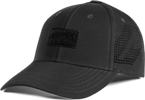 ACE Schakal Basecap - Casquette de Baseball Tactique pour Hommes - Sportive, légère, Robuste & Respirante - Noir - M-L