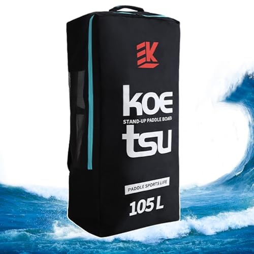 Paddelboard-Tasche, 80 l/105 l, Kajak-Paddeltasche für aufblasbares Paddleboard, große Kapazität, Sup & Surfbrett, Rucksack, wasserabweisend, Oxford-Stehboottasche