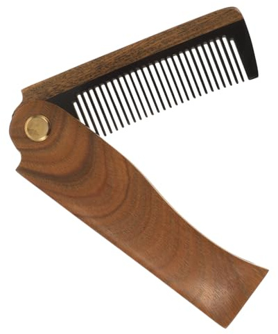 CANIGHT Faltbarer -bartkamm Natürlichem Horn Und Grünem Sandelholz Und Tragbar Für Und Hotelaufenthalte Perfekter Kamm Für Pflege Von Und Schnurrbart