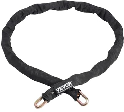 VEVOR Lucchetto a Catena per Bicicletta, Lucchetto a Catena per Bicicletta di Sicurezza Lunghezza 1800 mm, Lucchetto Antifurto Sicurezza in Acciaio per Bici, Motociclette, Scooter, Porte, Recinzioni