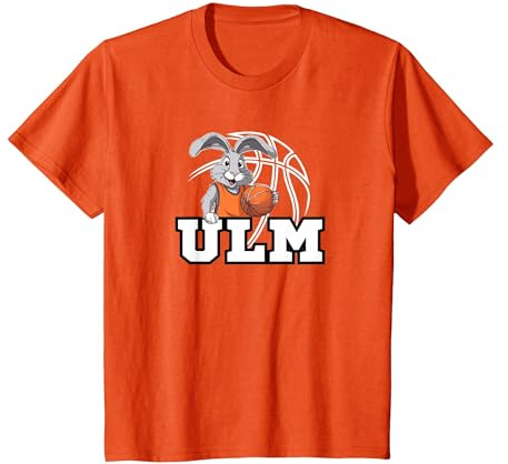 ULM Basketball Fan Support Schwaben Stadion orange Weiss T-Shirt, Kinder, Orange, 140