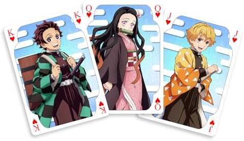 SAKAMI - Demon Slayer: Kimetsu no Yaiba – 52 spelkort – poker, kortspel, kortspel, spelkort