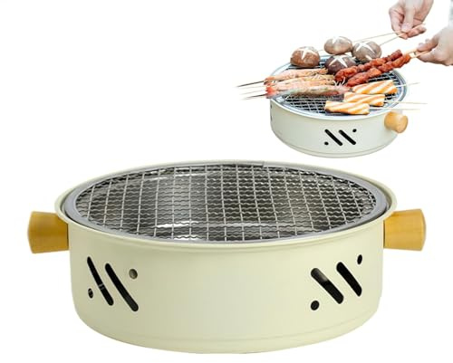 Parrilla de mesa portátil, pequeña parrilla de mesa,Pequeña barbacoa eléctrica de carbón - Electrodomésticos de parrilla de camping antiadherente coreano sin humo para mesa y jardín