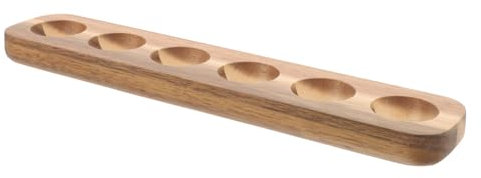 GALPADA Porte-œufs En Bois D'acacia, Plateau à Œufs En Bois Naturel 6 Compartiments, Boîte à Œufs De Rangement Antichoc Cuisine Et Réfrigérateur