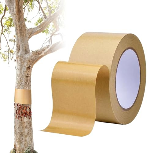 Schutzband für Bäume | 50 m x 5 cm Insektenband für Pflanzen, Klebebarriere, Rinde und Gartenarbeit, Schutz für Rasen-, Garten- und Baumpflege