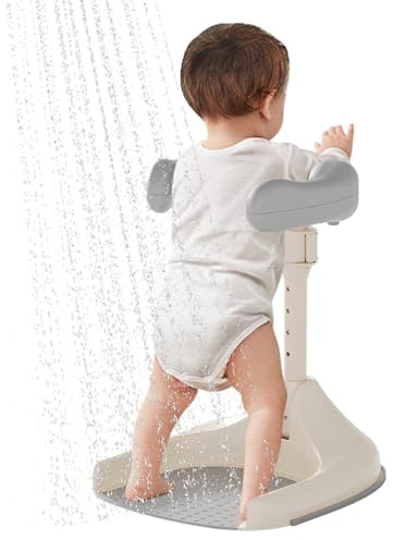Supporto Per Vasca Da Bagno Per Bambini, Torre Da Bagno Antiscivolo Pieghevole, Regolabile, Portatile Per Bambini Dai 6 Ai 18 Mesi Che Stanno In Piedi