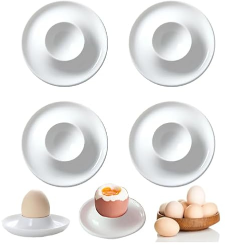 AONAYO Lot de 4 coquetiers en plastique, coquetiers de camping, incassables, coquetiers sains de qualité alimentaire, pour toutes les cuisines, table de petit-déjeuner, porte-œufs
