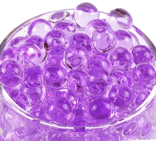 VICZON Wasserperlen 50g Gel-Kugeln, zum Befüllen von Vasen, für schwimmende Perlen, Herstellung von schwimmenden Kerzen, Vasenfüllung und Dekoration, 2,5-3 mm, Violett