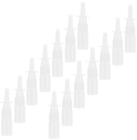Hemobllo 20 pack 10 ml Nasal Spray Bottle Refillable Fine Mist Spray Bottle with Protective Safety Cap Portable Empty Travel Container for Home Outdoor Use