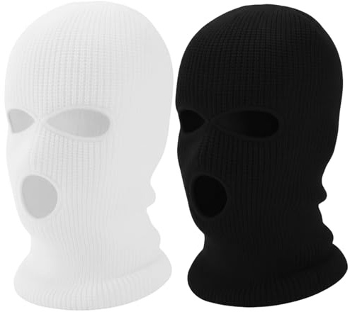 DvBCNMe 2 Stück Sturmmaske, Skimaske, Balaclava mit 3-Loch-Design, Atmungsaktive Ski Maske Für Ski, Motorrad Und Fahrrad, Wintermaske Für Outdoor-Aktivitäte