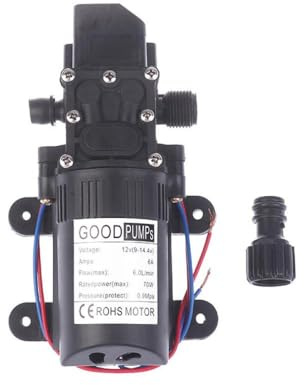 1Pc 70W DC 12V Electric Diaphragm Water Pump for Reflux Automatic Switch 6L Min Pressure Spray Self Priming Pump Compatible with General Washing Systems