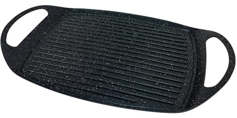 COSHANO Plancha Grill antiadherente Inducción Parrilla 47cm sarten asador para induccion, Fuego, Barbacoa, Horno, Vitro, Gas de aluminio con revestimiento