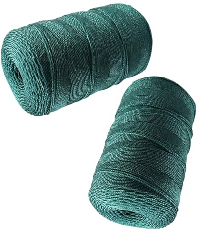 ANDRESLAD 2 Piezas Cuerda de Reparación para Redes de Pesca Resistente de Nailon Trenzado para Agua Dulce y Salada Cuerda Multifuncional Ligera para Reparación Rápida de Redes y Pesca Ríos