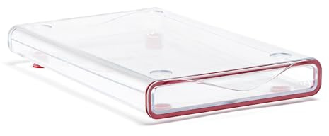 Tatay Organizador de Nevera Fresh Box Small Plástico Libre de BPA | Organizador Nevera | Capacidad 0,6 L | Medidas 27x16x3 cm | Diseño Apilable | Cajón Extraíble | Diseño Modular, Transparente