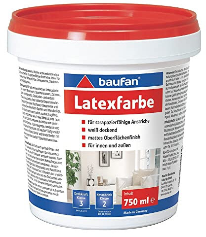 Baufan - Latexfarbe weiss - 0,75 Liter
