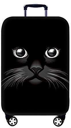 Elastisch Kofferhülle Kofferschutzhülle Waschbar Drucken Gepäck Cover, Chickw1 Kofferschutz-Bezug Anti-Kratzer Staubdicht Kofferabdeckung Reisekoffer Hülle Luggage Cover (Cat,M (21-24))