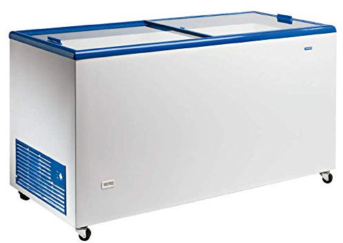 MBH - Congelatore a pozzetto 85 cm e 220 litri con porte scorrevoli in vetro per ristorazione. Congelatore professionale negativo per bar e ristorante.