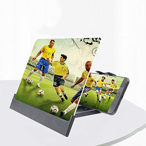 12“ Mobile Phone 3D Magnifier Projector Screen,Foldable HD Smartphone Screen Magnifier,Stereoscopic Phone Screen Enlarger Projector with phone Stand Holder