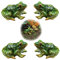 BULULUSHOP Mini Decoración De Rana De Jardín 4 Piezas Figuras De En Forma De Rana Ranas Animales Simuladas Mini Estatuilla De Rana Estatuas De Rana Animal De Resina Estatuas De Ranas del Jardín