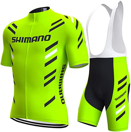 louizumify Maillot Ciclista Profesional de Manga Corta para Hombre, Material de Alto Rendimiento, Transpirable y con protección Solar, Secado rápido, 3 Bolsillos Traseros