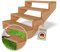 Gartenwelt Riegelsberger Terrassentreppe Breite 95 cm Treppe mit 4 Stufen Geschosshöhe 72 cm Massivholz Lärche Komplett-Set Wangen, Bohlen & Schrauben