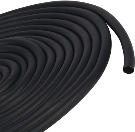 SDLEDER Cordón Redondo de Polietileno para Juntas de 5 m x 6 mm de Diámetro, Perfil de Relleno Redondo de Espuma y Junta de Polietileno para Juntas de Puertas y Ventanas, Paredes y Techos