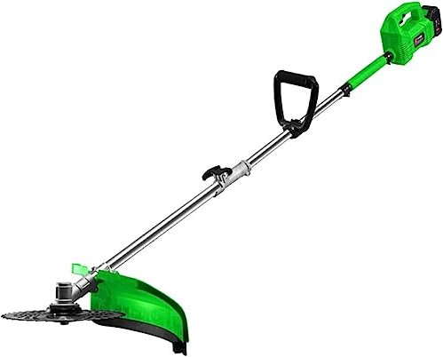 Tondeuse à gazon électrique portative extérieure de coupeur d'herbe de batterie petit désherbeur rechargeable de jardin, tondeuse à gazon agricole multifonctionnelle ( Color : Green , Size : Battery*2