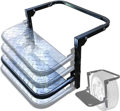 Automotive Radtritt Trittstufe für Geely MK (2011-2017), Klappbar Auto Trittleiter Verstellbare Reifenstufe Träger Klapptritt Zubehör