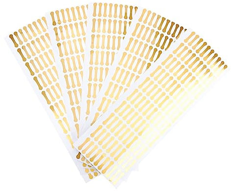 Tofficu Tamper Seal Stickers Adhesive Tamper-evident Decals PVC Label Strips 2x0.5cm 500pcs for Packaging Security and Product Protection