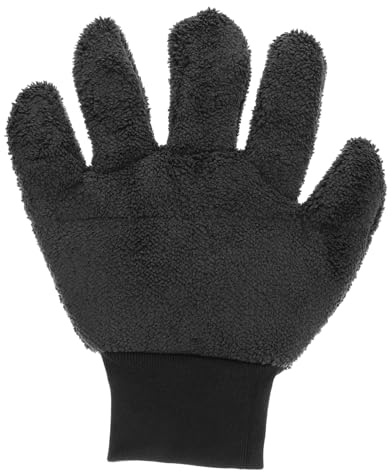 SOESFOUFU Autowaschhandschuh Mikrofaser Außen Reinigungshandschuh Kratzfrei Vielseitig Für Autopflege Und Haushalt Schwarz