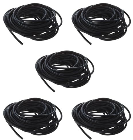 Booso 5X Banda de Resistencia de Goma de Ejercicio de TuberÍA ElÁStico de Catapulta, Negro 10M
