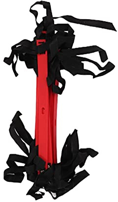 ZCZDHNA Coordination Ladder 7M 14 Rung | Fixed Distance Speed Training Ladder for Soccer/Football/Conditioning | Sturdy PP Material with Angle Mark | Portable Exercise Equipment (Red)