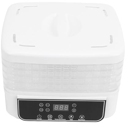 Haofy Déshydrateur Alimentaire avec Minuterie Numérique, Séchoir électrique à 5 Plateaux, 160 W, Conception Empilable sans BPA pour Viande, Fruits, Légumes, Herbes, Fonctionnement Silencieux (Prise