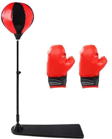 Sac De Frappe pour,Sac de Frappe pour Les Pieds avec Gants,Set De Balles De Boxe D'Intérieur - pour Maison Soulagement du Stress Salle De Sport Exercice D'Intérieur Entraînement Bureau