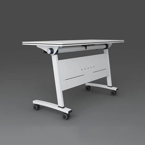 Klappbarer Konferenztisch mit feststellbaren Rollen und platzsparendem Design – ideal für Besprechungsräume und Klassenzimmer. Perfekt für Büros und Veranstaltungen.