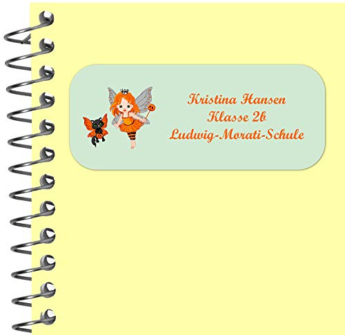 INDIGOS UG Namensaufkleber Kinder Schule - 56x23 mm - Adressetiketten selbstklebend - 057 - Königin - 99 Sticker Adressaufkleber personalisiert - Ordner, Bücher, Hefte, Briefumschläge