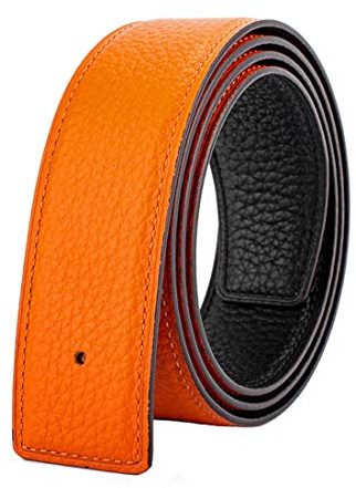 Vatee's Umkehrbare Ledergürtel für Männer Ersatzgurt Ohne Schnalle 34/38mm | Echtledergurt, Klassischer Stil, Verstellbarer Gürtel, 29mm/34mm/38mm Breit