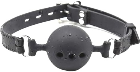 Silikon Knebel Mundknebel Silikon Ball Gag mit Luftlöchern Verstellbarer SexSpiele Ballknebel (Large Ø5cm)