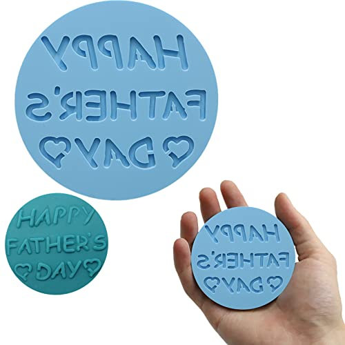 Happy Fathers Day Stamp for Cake Decorations,Fondant, Icing, Cupcake, Cookie,Baking Stamps Fathers Day Cake Decorating Supplies Accessories
