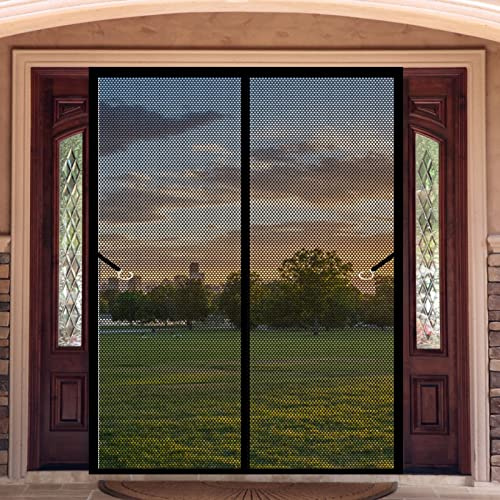 Mosquitera Magnética Para Ventana 85 x 165 cm Pantalla De Ventana Mosquiteras Cierre Automático Sin Taladrar Fácil De Ensamblar Cortina Antimoscas Para Balcón Y Puerta Ventana, Negro