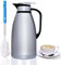 KTQUICK Cafetière isotherme à double paroi 3 l Grande capacité 3 l Convient pour les grandes familles et les petites fêtes Argenté